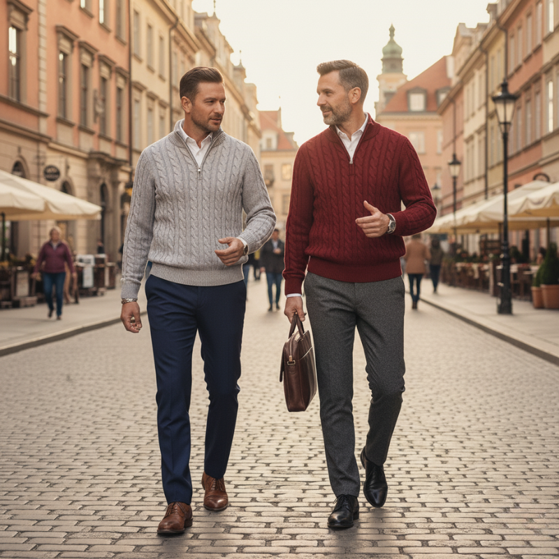 Marlev™ Sweter Półgolf na Zamek